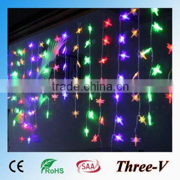 104LED 2*1M led Xmas lights holiday decoration window curtain dragonfly/stars/snowflake/heart/angel/cherry/lantern/bubble stick                        
                                                Quality Choice