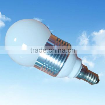 E14 3W glass cover Aluminum LED Bulb Lamp shade
