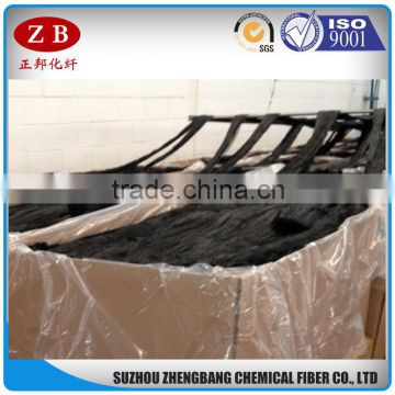 black polyester pes tow for static flocking