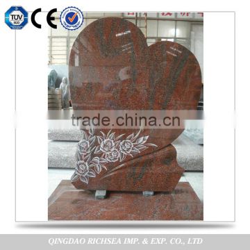 Quality Assurance A Grade Memorial Monuments Heart Shaped Granite Tombstone