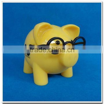 2015 new design piggy bank with glass