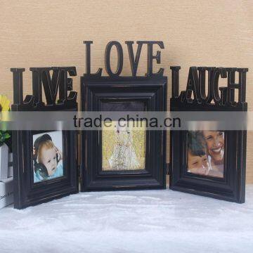 Double Rotatable photos window shape antique frame