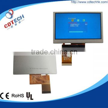 4.3 tft lcd display cheapest lcd monitor Landscape type WQVGA without TP TFT