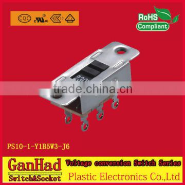 6 pin voltage selector slide switch