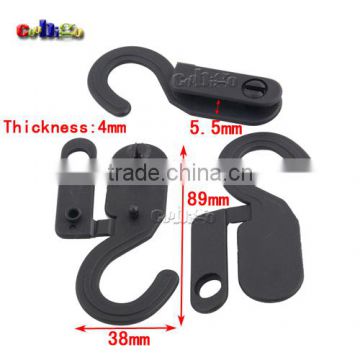 89*38mm Black Plastic Foldable Snap Hook Backpack Strap Buckle #FLC252-B