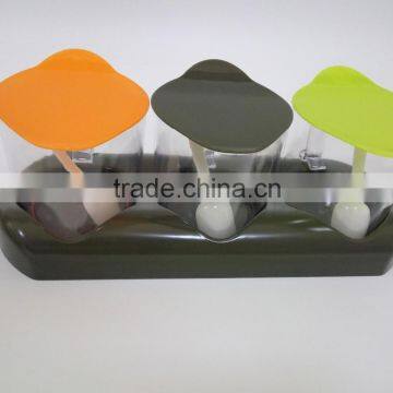 Plastic 3 piece one spice box