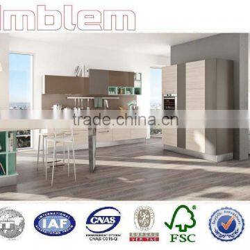Mixed color modern melamine kitchen cabinets