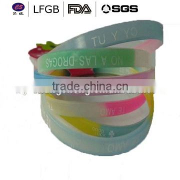 Canton Fair mix color silicone bracelets,beautiful promotional silicon wristband/band