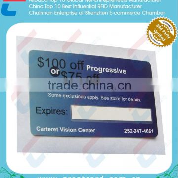 With signature panel plastic card from China