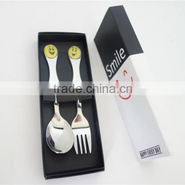 New design with cartoon kids stainless steel cutlery set