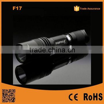 F17 XM-L T6 led Flashlight Torches for 18650 rechargeable battery best led hunting flashlight