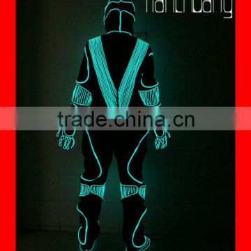 RF Remote full Color fiber optic clothes for performance with hat, gloves and shoes