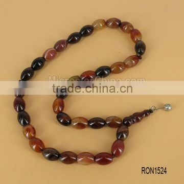 12*16mm 33pcs carnelian gemstone handmade prayer beads muslim tesbih