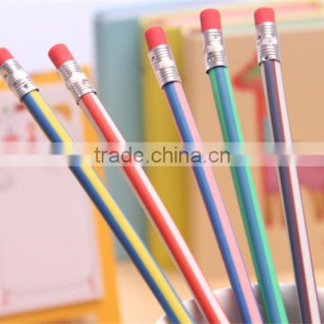 Flexible Soft Pencil With Eraser For Kids Writing Gift Student School Office Use lapis de cor