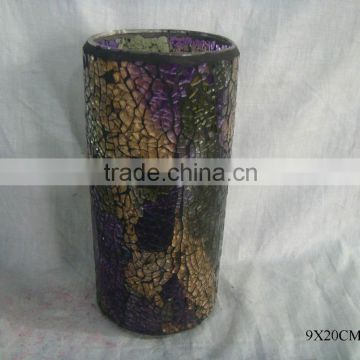 MOSAIC STRAIGHT GLASS VASE IN D9 X H 20CM