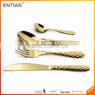 PVD Coating gold color cutlery, stainless steel flatware 18/10, flatware