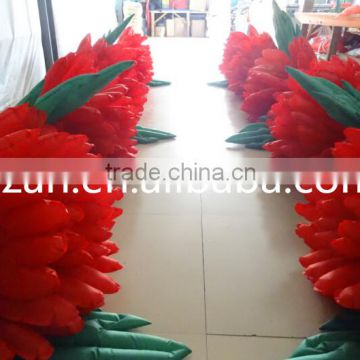 New Design Red Inflatable Flower /Long Wedding Inflatable Flower