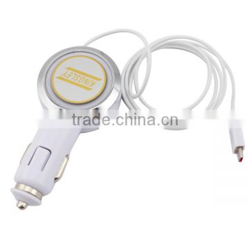 2 port usb car charger with cable car charger