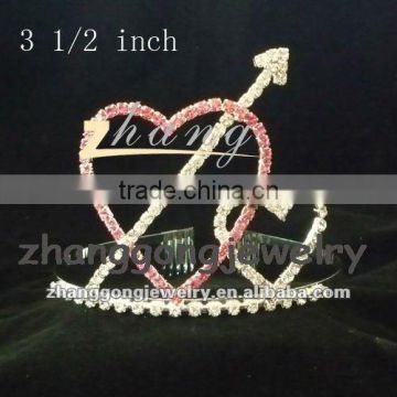 Valentines heart design beauty pageant tiara