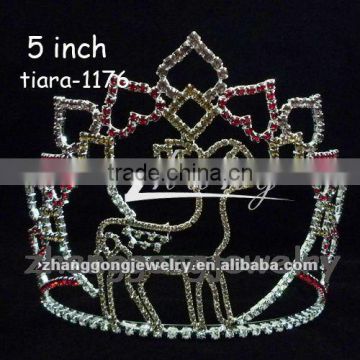 Wholesale beauty reindeer diamond pageant crown