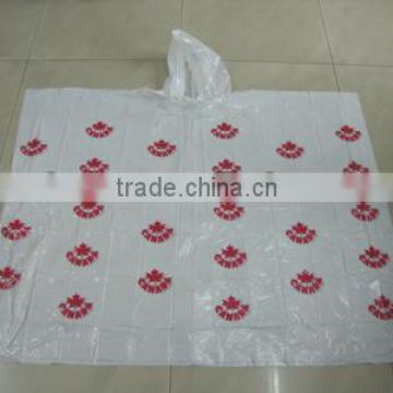 LDPE All Over Printing Adult Disposable Rain Poncho