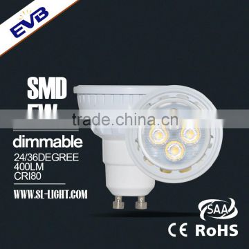 3030SMD LED 5W Standard Size Spotlight GU10 400LM PF>0.9