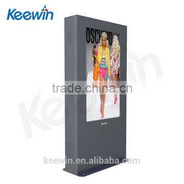 55' Outdoor stand LCD Kiosk with IP65 (brightness start from 2500nites to 5000nites)
