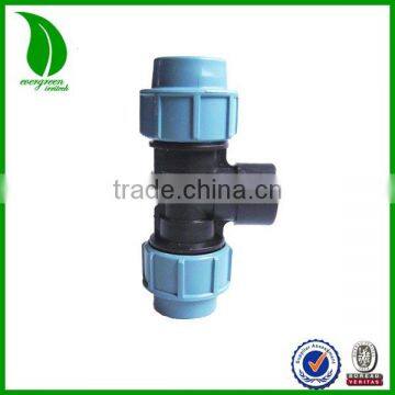 PE Compression Fittings pipe branch tee fitting