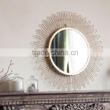sun shaped Iron wall mirror