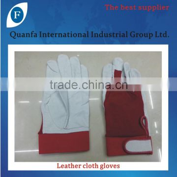 Leather cloth gloves