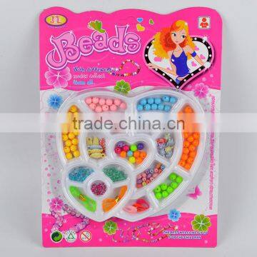 Korean style kids loose beads set double heart shape diy beads set best educational toy for children