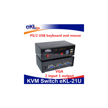 metal case 2x1 KVM switch 2 input 1 output in factory price