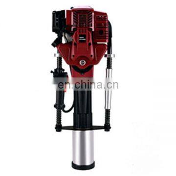 32.7cc Small Gas Powered Pile Driver Handheld Gasoline Guardrail Post Driver