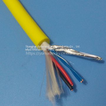 Yellow Sheath Color Rov Cable Anti-seawate / Acid-base
