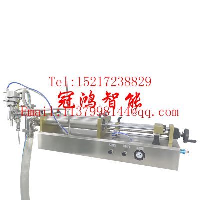 Tabletop filling machine with foot pedal  100-1000ml  manual piston bottle filling machine for liquid/lotion/oil/paste/shampoo