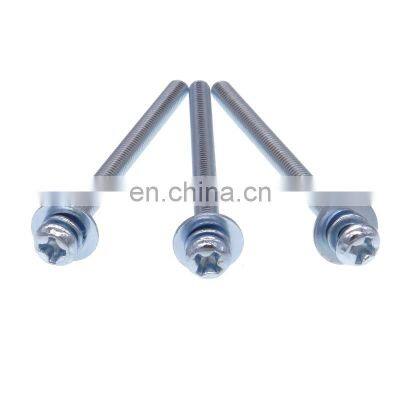 M5*30 hex sem combination screws with spring and flat washer
