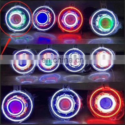 led headlights of 7 inches for jeep wrangler JK starry led lights with demon's eye and angel halo