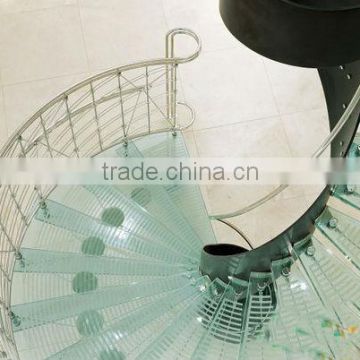 special design frosted spiral stair glass tempered