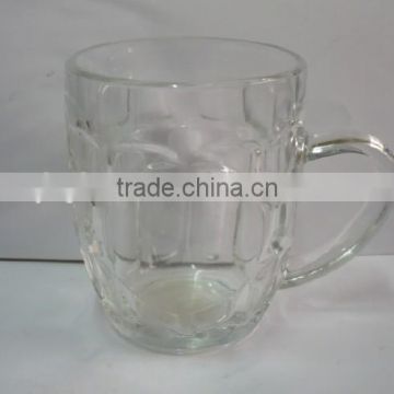 drinking glass cup/ glass beer mugs with handles