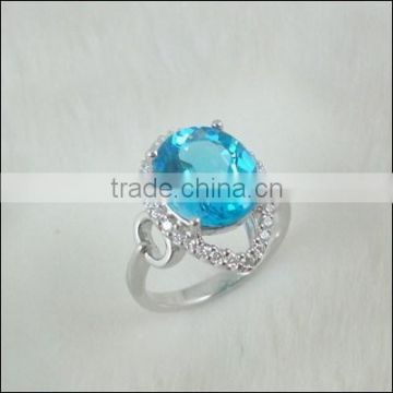 6CT Genuine Topaz Ring Beautiful Design Fancy Jewellery