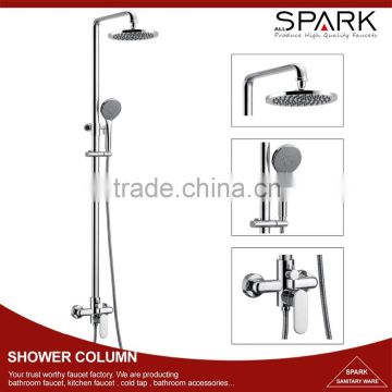 Hot and cold single handle bath shower set and column faucet