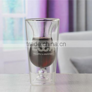 Clear 350ml Double wall beer tumbler with best quality