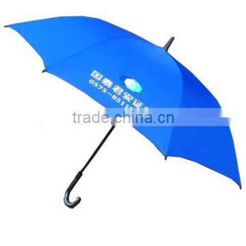 blue color good printed logo promotion stright rain umbrella