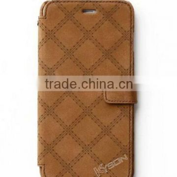 Handmade genuine real leather man business case for iphone 6 plus