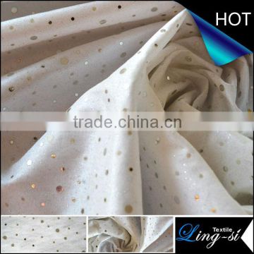 N/P Taffeta Metallic Printed Fabric With Hologram Fabric For Dress DSN419