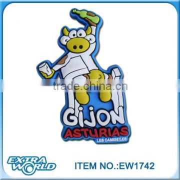 Gijon Asturias souvenir soft rubber fridge magnet