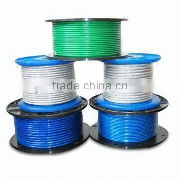 Factory supply 7X7 Covered Galvanized Steel Cable/Wire Rope