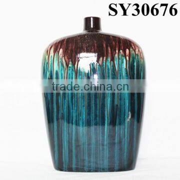 High quality customized color glazed ceramic flower vase