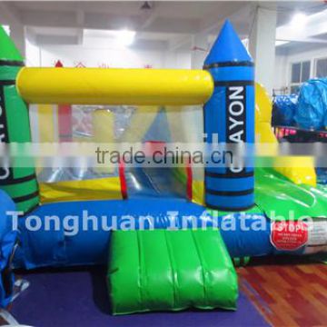 Hot sale inflatable crayon pillar jumping combo for kids