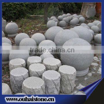 Outdoors decorative balls series natural sesame white color garden stone spheres